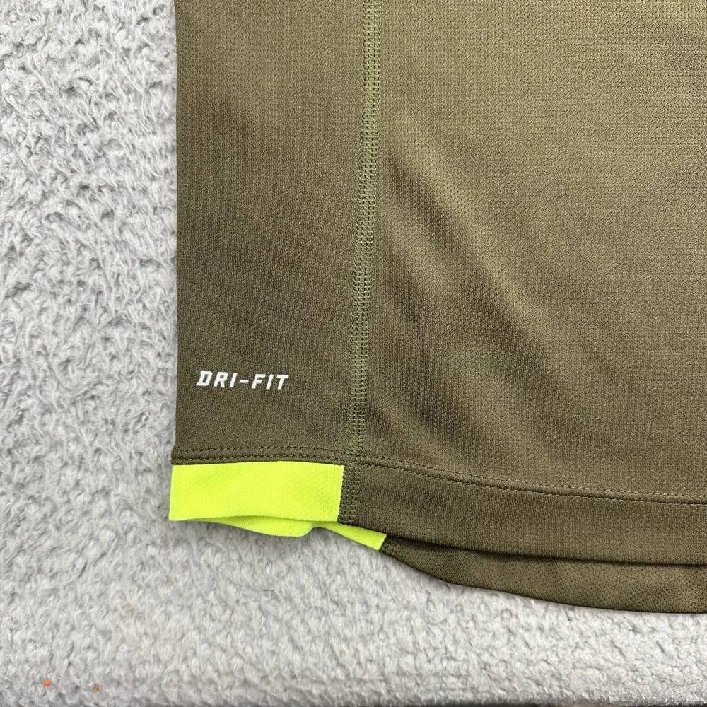 Nike Running 519700-321 Mens XL Nike Miler Dri-Fit L/S Green CrewNeck Shirt